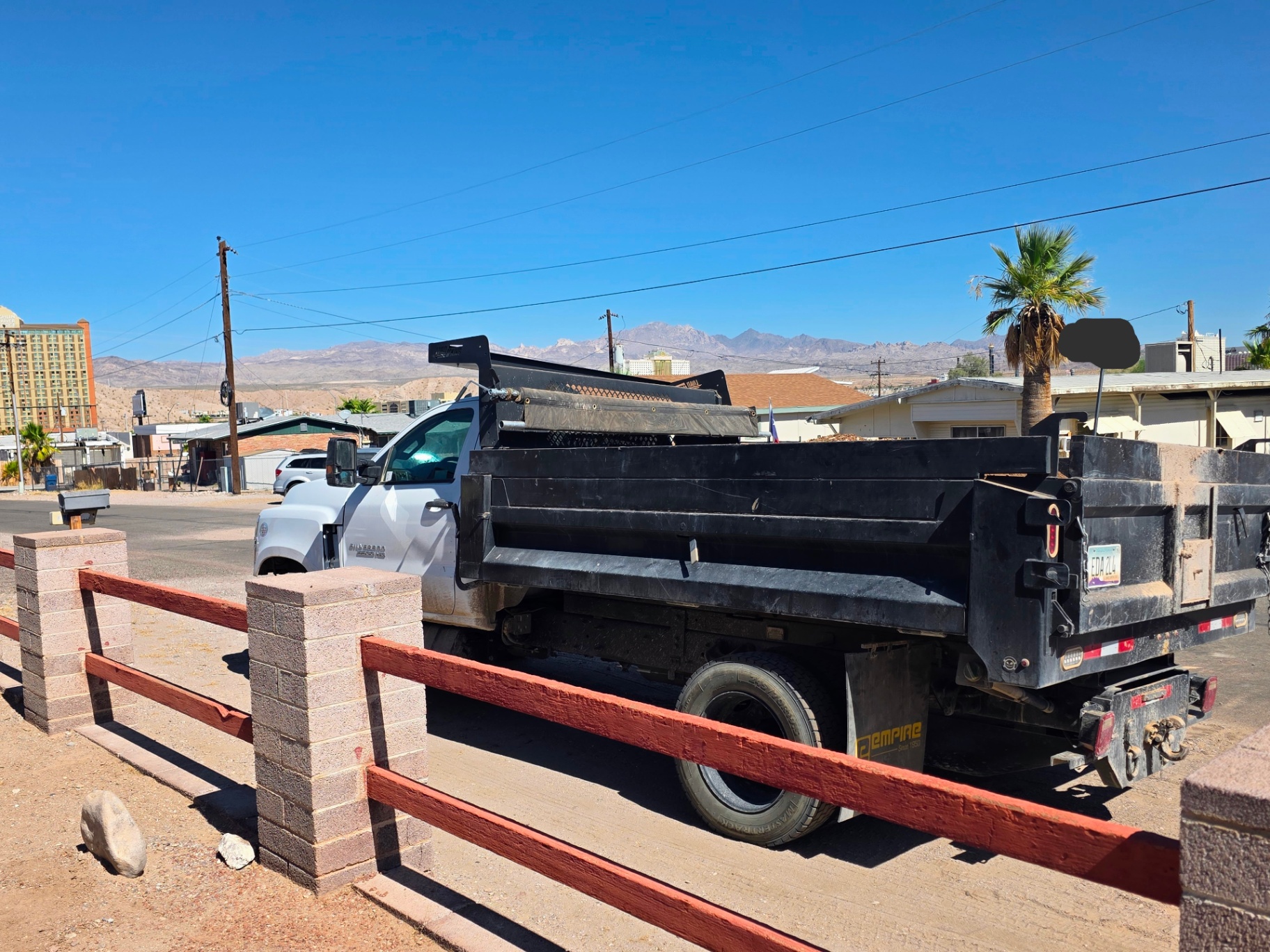 Chevy Silverado 5500 dump truck on site in the Tri-State area